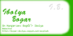 ibolya bogar business card